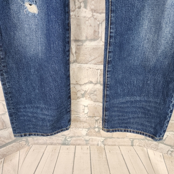 cAbi bf Boyfriend Jeans Ankle Distressed 100% Cotton High Waist Size 12 - Picture 13 of 16